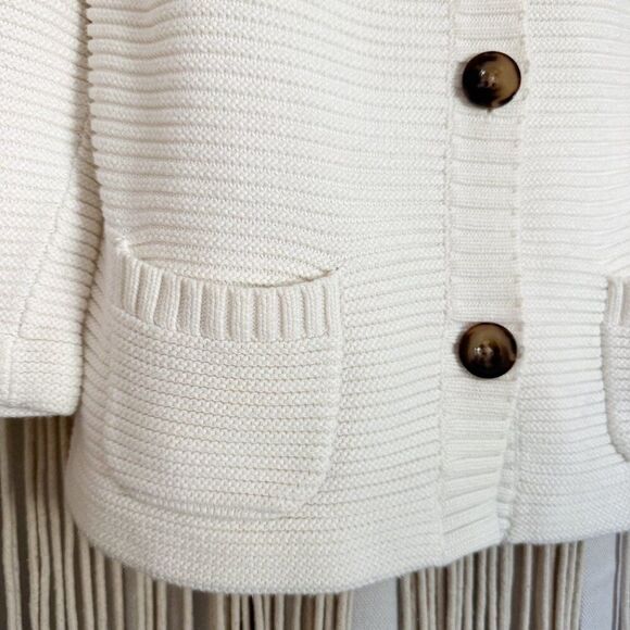 Lands’ End Cream Cardigan Women’s XL Petite (EUC) - Picture 3 of 8